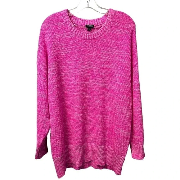 Torrid DROP SHOULDER PULLOVER SWEATER
- ACRYLIC PINK - Picture 4 of 12